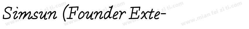Simsun (Founder Exte字体转换
